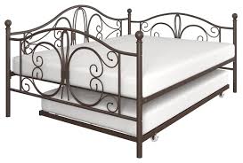 Modern and chic, in an impeccable design is the novogratz bright pop metal daybed and trundle. In Stock Everyroom Brandford Full Full Metal Daybed And Twin Trundle Mediterranean Daybeds By Dorel Home Furnishings Inc Houzz