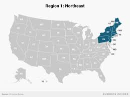 How The Us Government Defines The Regions Of The Us Business Insider A region can be defined by natural or artificial features.