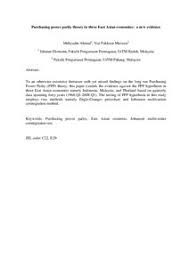 Over gdp, 1 us dollar (us$) = 1 international dollar (i$). Purchasing Power Parity Theory In Three East Asian Economies New Evidence Munich Personal Repec Archive