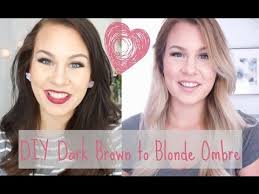 Generally speaking, if your natural hue is super dark, and/or you're looking to achieve a super light (think platinum) end result, it's best to save the blonding process for the pros. Diy Dark Brown To Blonde Ombre Balayage At Home Youtube Sally Beauty Products Listed Brown To Blonde Ombre Blonde Ombre Brown To Blonde