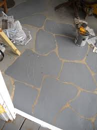 The Very Early Stages Of Painting Concrete Floor Painted Concrete Floors Patio Flooring Painting Concrete