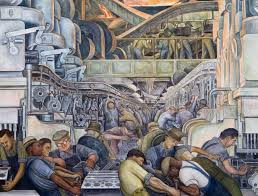 Lopende Band In Een Autofabriek 1932 Fresco Institute Of Arts Detroit C 2015 Banco De Mexico Di Diego Rivera Detroit Institute Of Arts Frida And Diego