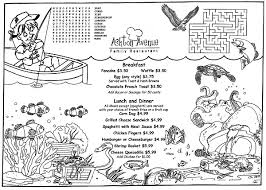 In this video we are going to show you how to draw a restaurant in step by step and color them properly. Children S Menus Kid S Placemat Coloring Menus For Restaurants