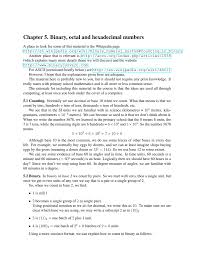 Chapter 5 Binary Octal And Hexadecimal Numbers