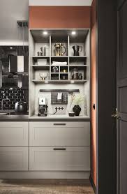 Explore more coloful cabinets here in oppein and make your best choice! Grey Decorative Open Kitchen Shelving Luxury Kitchens Open Kitchen Shelves Home Decor