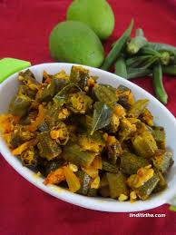 20 best ideas diabetic stir fry recipes. Raw Mango Ladies Finger Okra Stir Fry Kachha Aam Bhindi Subji Mavinakayi Bendekayi Palya Tinditirtha