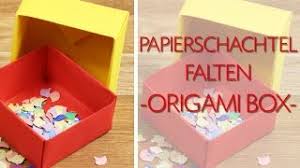 Sie nie immer zur auszahlung viel bargeld und erwerben neu hausrat um erneuern das besondere schau. Papierschachtel Falten Origami Schachtel Anleitung Talu De Youtube