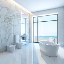 Conventional wisdom dictates white on wainscoting and color overhead, but here, that combination is flipped; 25 White Bathroom Ideas Design Pictures Designing Idea