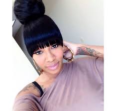Wavy long bob with bangs. How To Do High Ponytail With Bangs For Black Hair Natural Girl Wigs