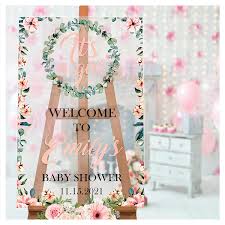 Amazon Com Personalized Baby Shower Sign Baby Shower Welcome Sign Custom Fall Season Design For Baby Shower Party Decoration Baby Shower Signs Handmade Products