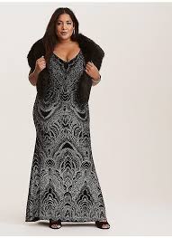Torrid Black Glitter Design Maxi Dress Gowns Dresses Dresses Maxi Dress