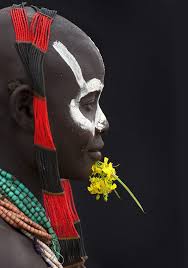 Karo Woman With Flowers Korcho Ethiopia By Eric Lafforgue African People Portrait Beauty Around The World