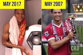 Kylian mbappe said he's inspired by cristiano ronaldo because it's 'too late' for him to be like lionel messi. Mbappe Vs Ronaldo When Both First Won The League