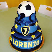 Inter Soccerteam Cake Fondant Soccerfan Football Happy Birthday Lorenzo Torte Di Compleanno Torte Pasticceria