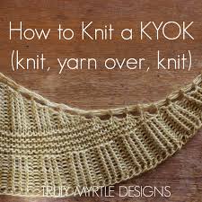 The main abbreviation you will come across when knitting lace is 'yo'. How To Knit A Kyok Knit Yarn Over Knit Tutorial Truly Myrtle