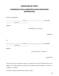 L'acheteur prends l'engagement d'acheter à un prix donné. Modele De Compromis De Vente Word Pret A Imprimer