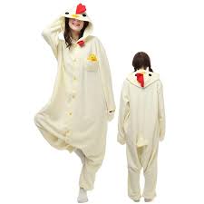 White Cock Costume Onesie Pajamas Adult Animal Onesie For Women Men Favounicorn Com