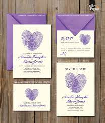 Wedding Invitation Printables Finger Print Heart Customized Etsy Wedding Stationery Sets Wedding Invitations Invitation Card Printing