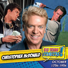 ✨ BIG TEXAS COMICON JUST GOT BIGGER! ✨ The one and only Christopher  McDonald-aka Shooter McGavin, joins our all-star lineup! From iconic  comedies like Happy Gilmore, to unforgettable TV roles, now's your