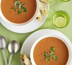 Quick Tomato Soup With Cheesy Garlic Dippers Recipe Bbc Good Food Recipes Quick Tomato Soup Tomato Soup Recipes