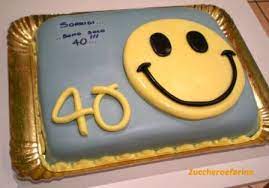 Torta Uomo Smile 40 Anni Zuccheroefarina Torte Torta Uomo Decorazioni Torte Compleanno