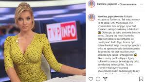 Jerzy owsiak przypomniał, że gdy finały wośp były transmitowane w tvp podkreślił, że ludzie, którzy zajmowali się wtedy realizacją, nadal pracują i to oni podjęli decyzję dotyczącą prezenterki. Emocjonalny Wpis Prezenterki Tvp Info Poszlo O Biust I Ubior Karoliny Pajaczkowskiej Dziennik Zachodni