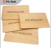 Wooden Card RFID Wood Access Control Key Card NFC Wood Chip ...