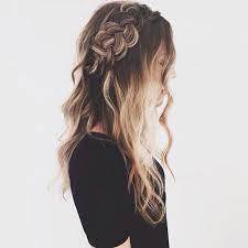 Omber Beach Waves Hair With Dutch Braid Gorgeoushair Hair Styles Tumblr Hair Pretty Hairstyles