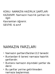 Namazin Hazirlik Sartlari
