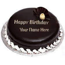 Write Name On Dark Chocolate Birthday Cake Online Free Happy Birthday Cakes Birthday Cake Chocolate Cake Online
