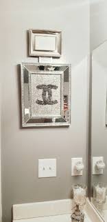 Chanel Bottle Bathroom Wall Decor Created From Picture Frames Decor Glam Wall Decor Wall Decor Bedroom