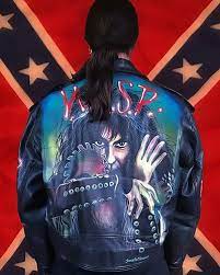 Http Leatherjacketsforman Webs Com Wasp Airbrushed Leather Jacket Painted Leather Jacket Hand Painted Leather Jacket Jackets
