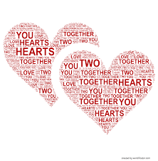 Word Art Two Hearts Together Love You Chicken And Shrimp Recipes Word Art Shrimp Pasta Recipes