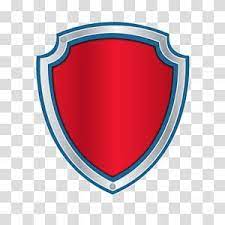 Red Blue And Grey Shield Illustration Logo Patrol Transparent Background Png Clipart Paw Patrol Badge Skye Paw Patrol Paw Birthday