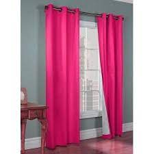 32 Hotel Quality Silver Grommet Top Faux Silk 1 Panel Hot Pink Solid Thermal Foam Lined Blackout Heavy Thick Window Curtain Drapes Grommets 108 Length Wa In 2021 Pink Curtains Drapes Curtains Curtains