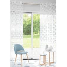 Rideau A œillets Motifs Triangles Blancs 140 X 250 Cm Trix Rideaux Oeillets Rideaux Deco Rideaux Salon
