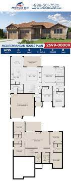 House Plan 2699 00009 Mediterranean Plan 1 695 Square Feet 3 Bedrooms 2 5 Bathrooms In 2021 Mediterranean House Plans Mediterranean House Plan Mediterranean Homes