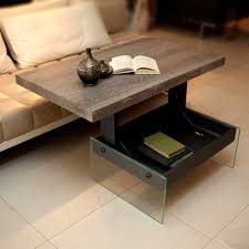 Faux marble lift top coffee table. Comifort Extendible Coffee Table With Lift Top Functional Living Room Table With Plenty Of Storage Elegant 2 Legs Modern Very Durable Eco Friendly White And Oak Home Kitchen Living Room Furniture