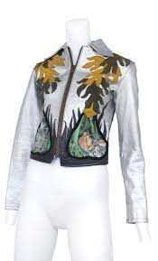 East West Leather Jacket Jackets Applique Jacket Painted Jacket