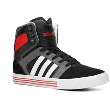 Adidas Black And Red High Tops Adidas Neo High Top Sneaker Mens Sneakers Men Fashion Adidas Runners Trendy Sneakers