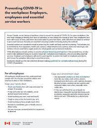 Once you've understood, it becomes easy for. Preventing Covid 19 In The Workplace Employers Employees And Essential Service Workers Canada Ca