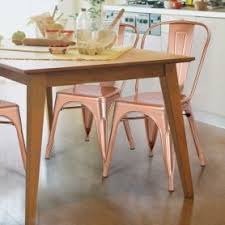 Adeco Light Rose Gold Metal Dining Chairs Set Of Two Ch0261 1 Moveis Casas Cozinha
