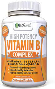 Discover the best vitamin b12 supplements in best sellers. Amazon Com Bioganix Vitamin B Complex Supplement Vitamin B12 B1 B2 B3 B5 B6 B7 Biotin B9 Folic Acid Vegan High Potency Capsules To Boost Energy Weight Loss Metabolism Skin Hair