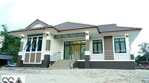 Modern single floor house designs modern single story source www.mexzhouse.com. Contemporary Thai Style Three Bedroom Single Storey House House And Decors