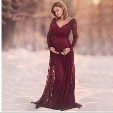 Long chiffon sleeve tired mermaid maternity dress for photoshoot photography baby shower. Lace Maternity Dress For Photoshoot Maternity Photography Dress Lace Long Dress Kids And Mom Shop