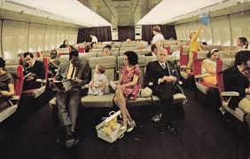 Interior Pam Am S New 747 Airplane 1960s Air Travel American Airlines Pan Am