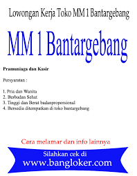 Check spelling or type a new query. Bangloker Com Lowongan Kerja Toko Mm 1 Bantargebang Facebook