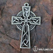 IRISCHES KREUZ - reich verziert, Zink Drakkaria Keltische Amulette  Zinkamulette, Schmuck Wir lassen Geschichte lebendig werden!