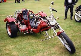 Red Chopper Trike Motorbike At Barnsley Custom Classic Bike Show Trike Motorcycle Vw Trike Custom Trikes
