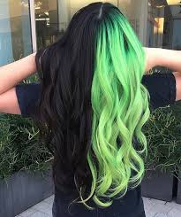 Black And Teal Hair Half And Half Hair Color For Black Hair Hair Styles Perfect Hair Color